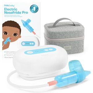 Frida Baby Aspirador nasal eléctrico NoseFrida Pro para bebé, succión de grado hospitalario, succión de nariz para bebés y niños pequeños, aspirador nasal para aliviar la congestión